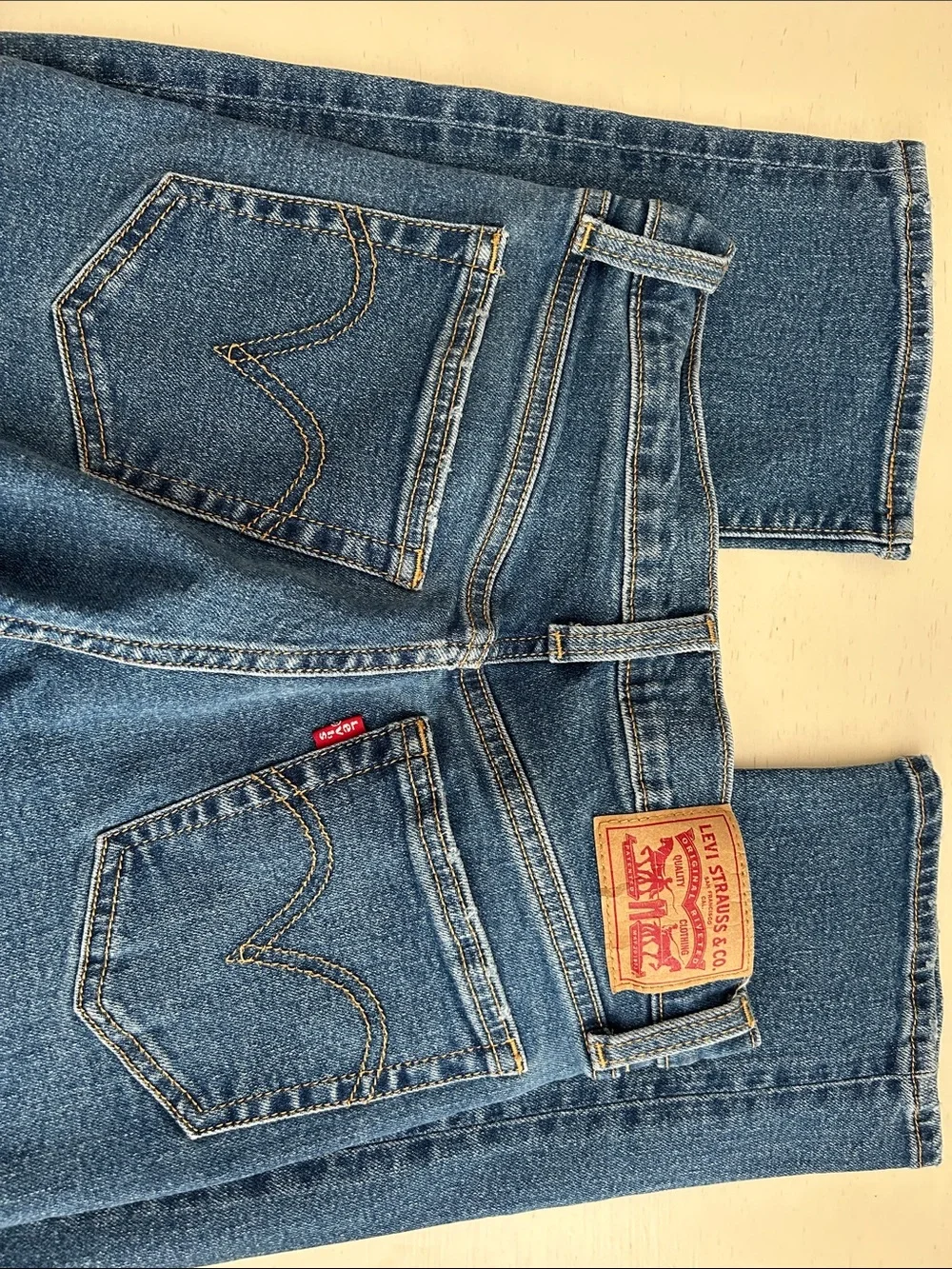 Classic Medium Wash Blue Denim Jeans
